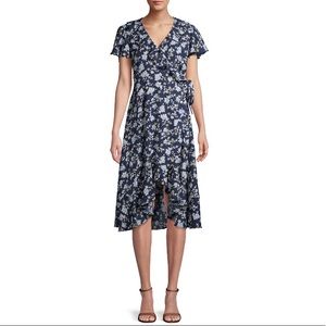 Time and Tru Women’s Midi Ruffle Wrap Dress